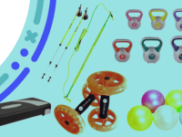 Tapis de gym avec portant en&nbsp;métal